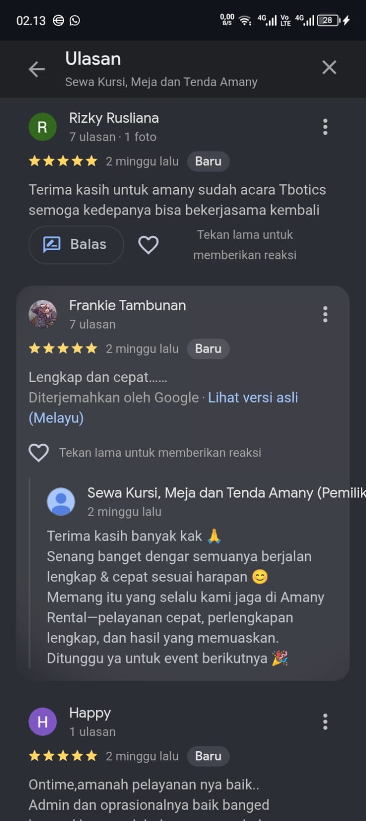 Testimoni Amany Production